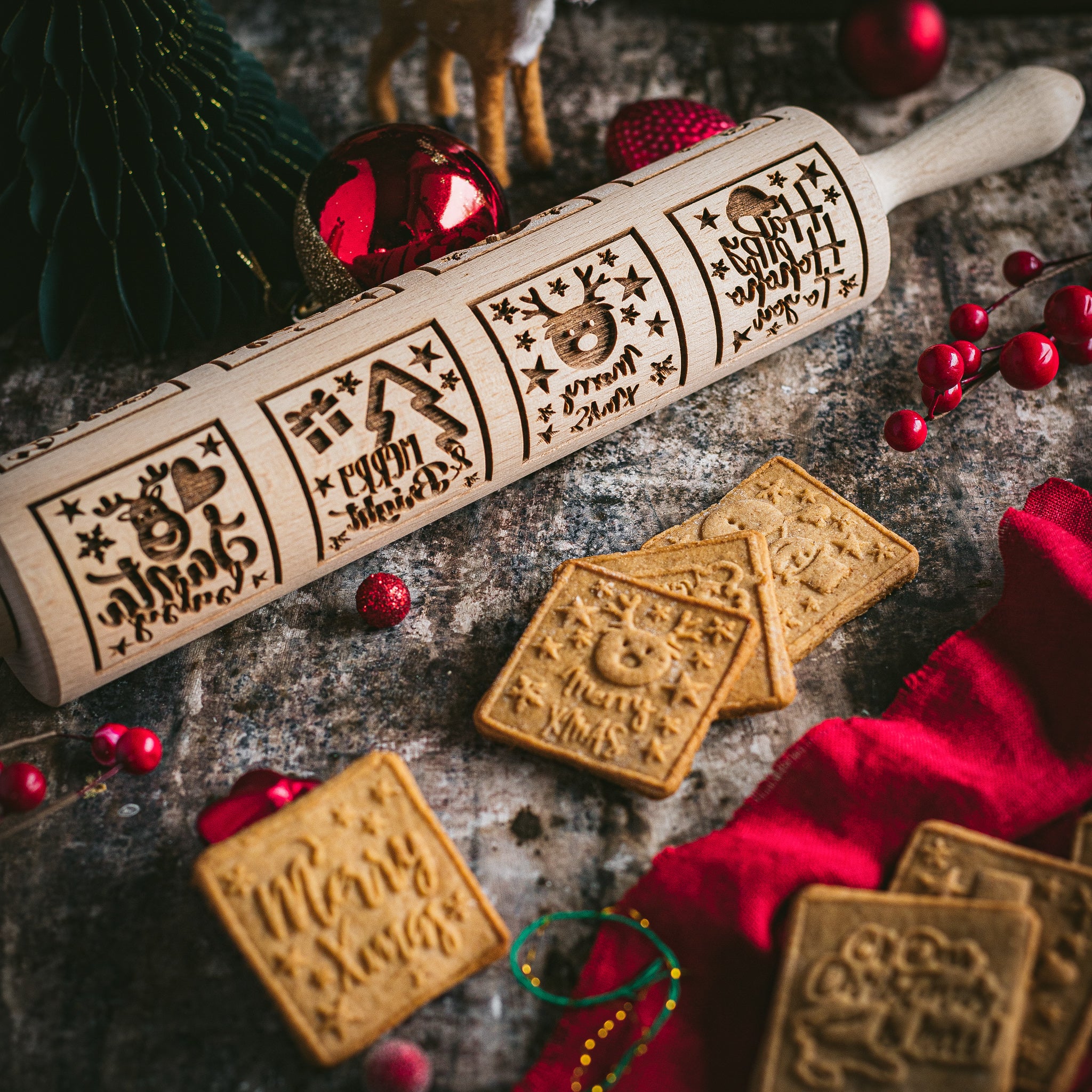 Christmas Square Rolling Pin