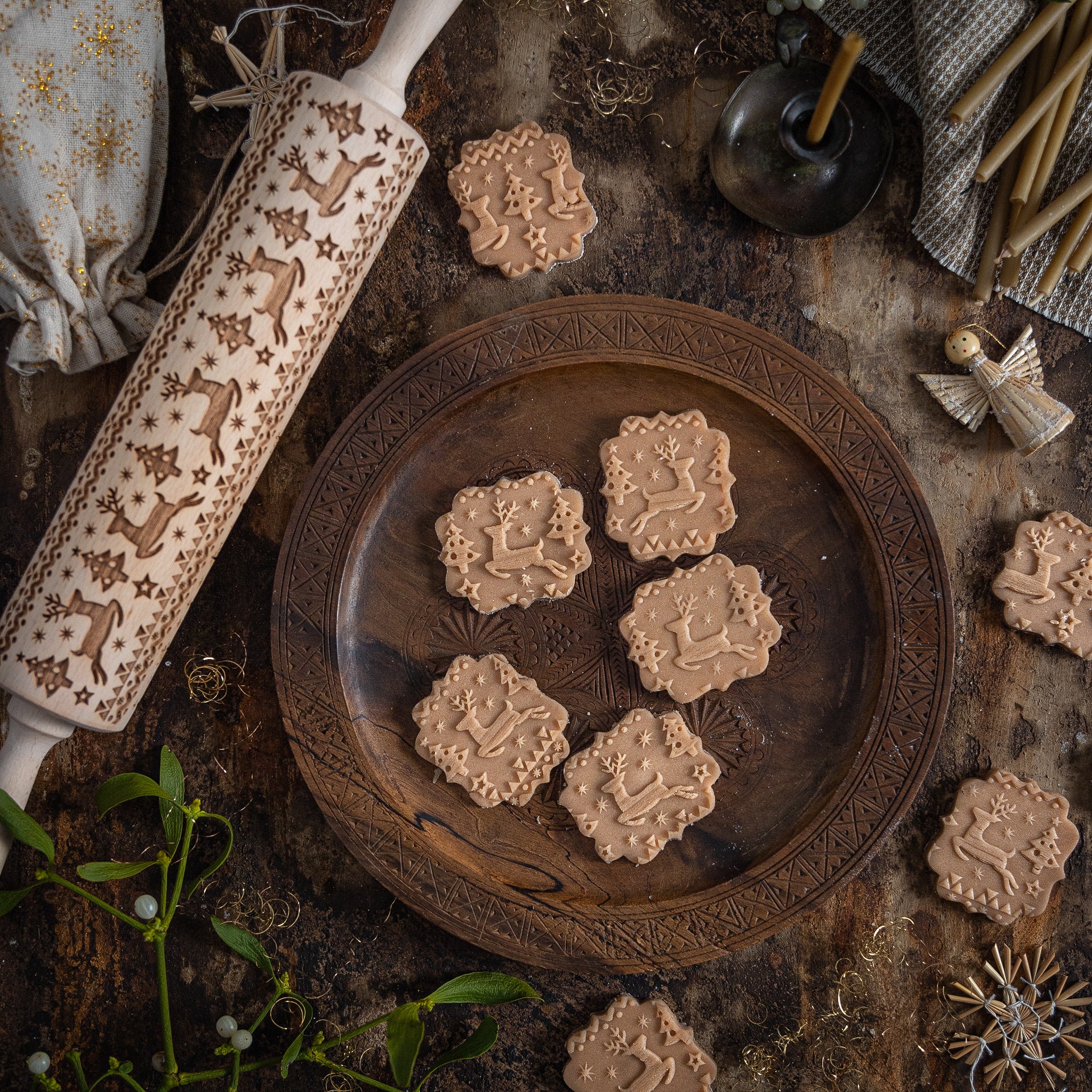 Reindeers Rolling Pin