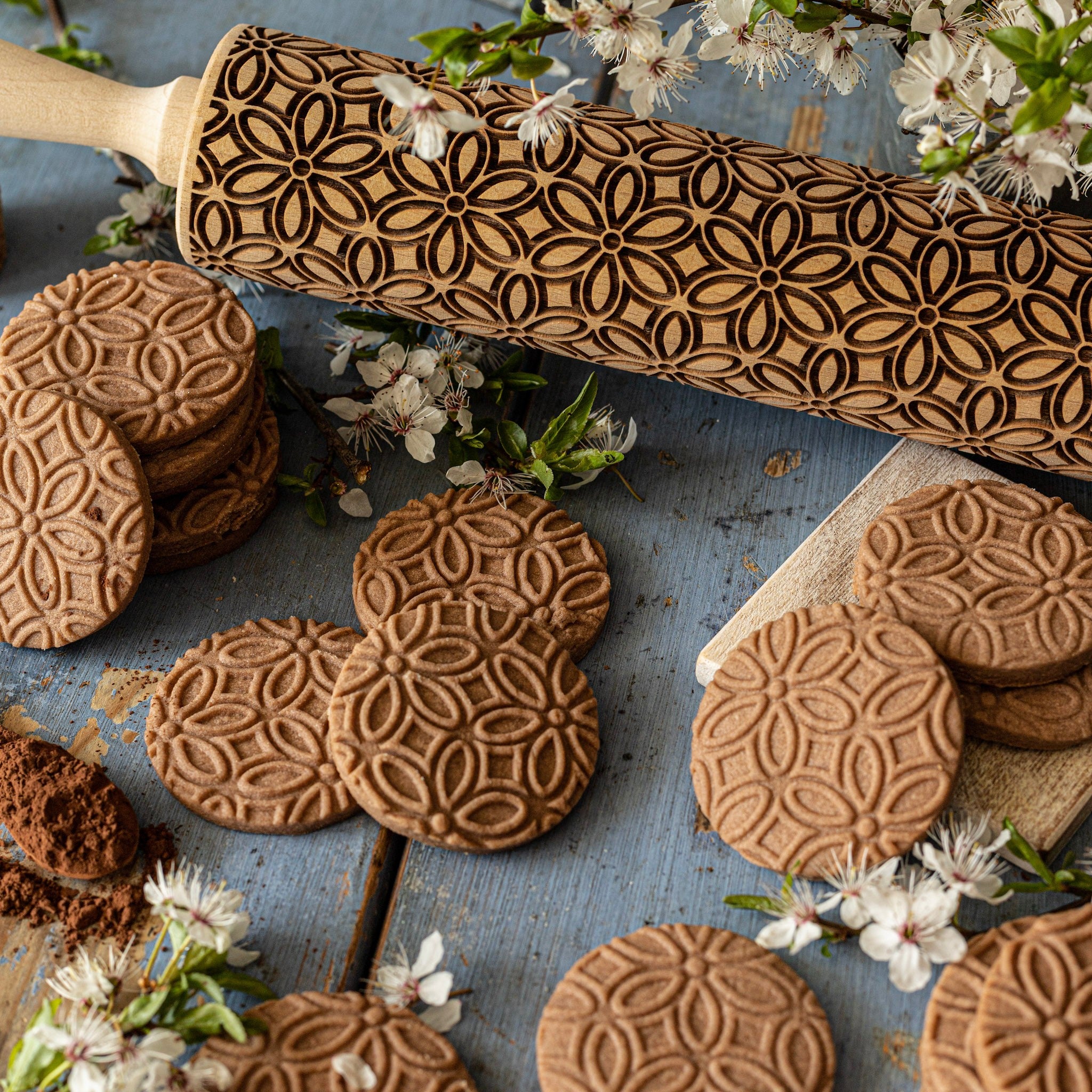 Flower Art Rolling Pin