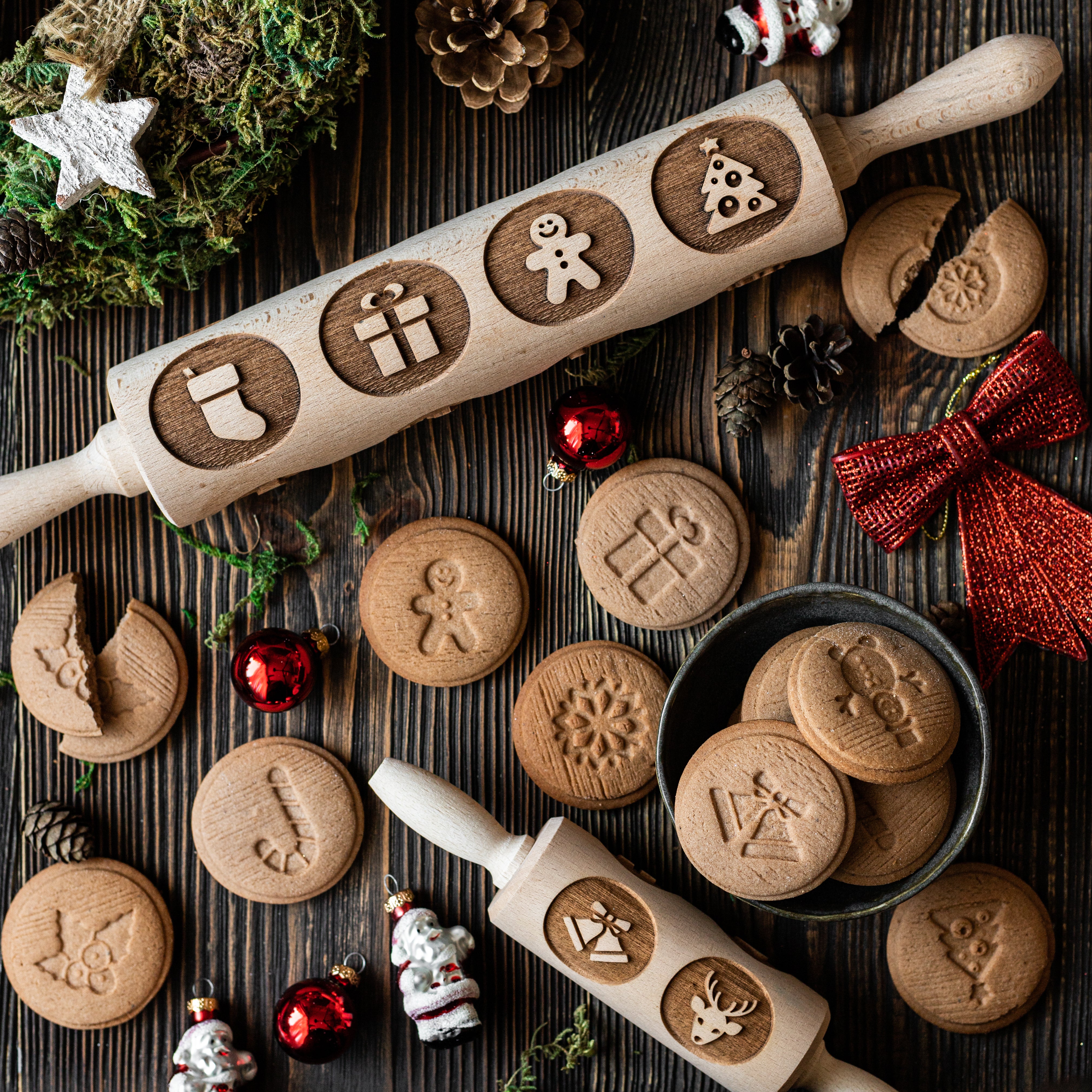 Christmas Tree Decoration Rolling Pin