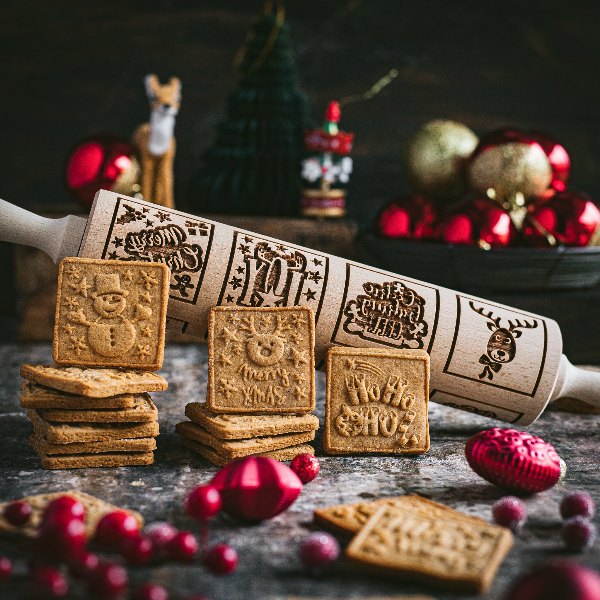 Christmas Square Rolling Pin