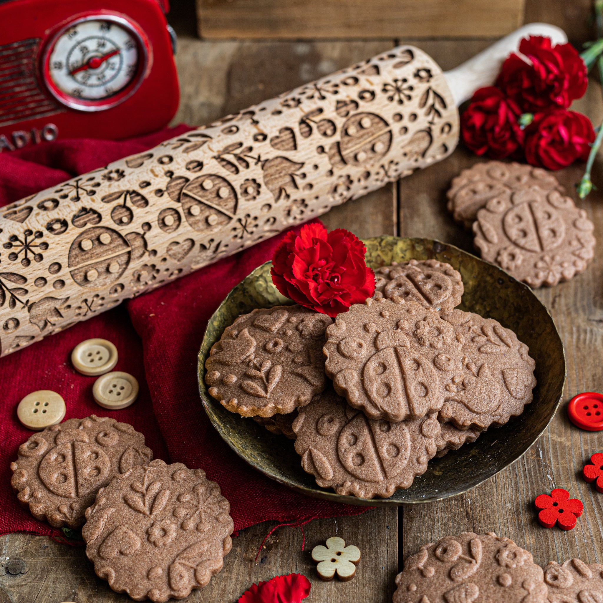 Ladybugs Rolling Pin