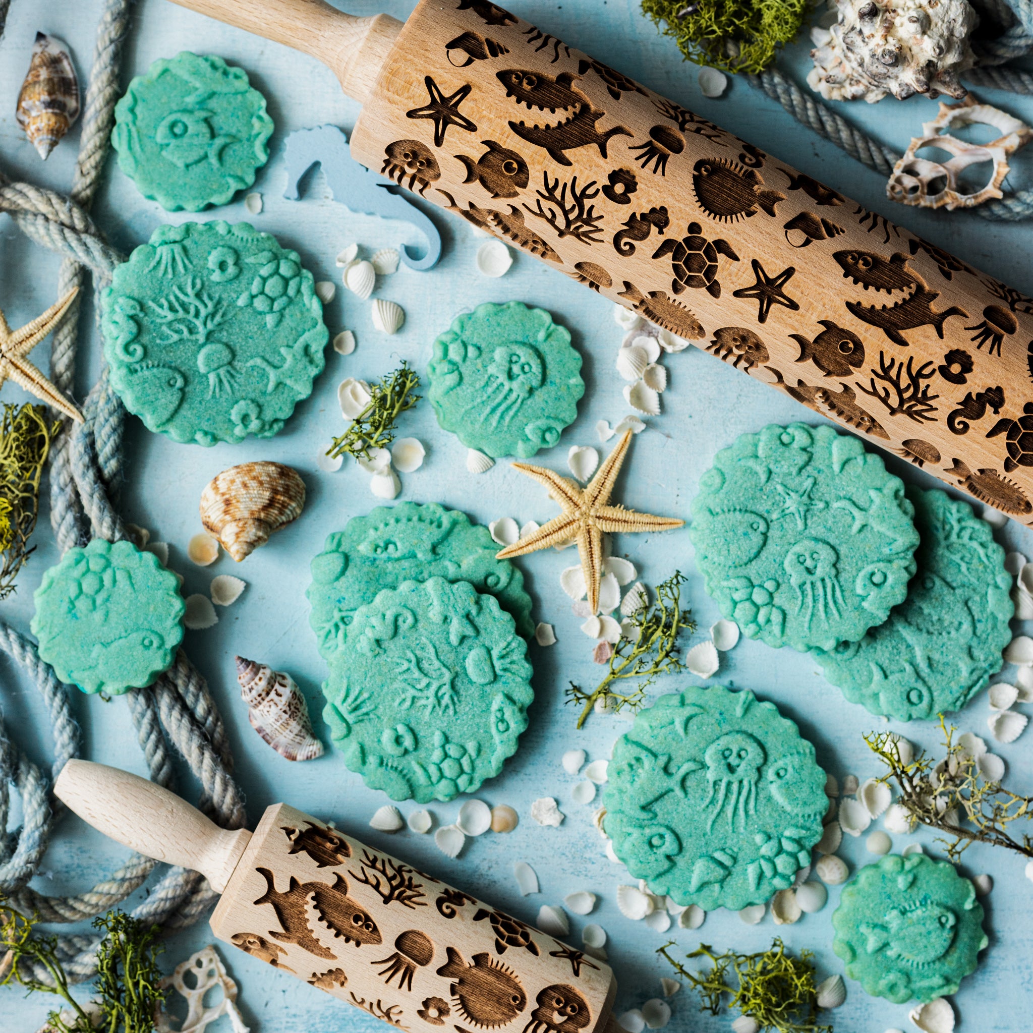 Cartoon Ocean Rolling Pin