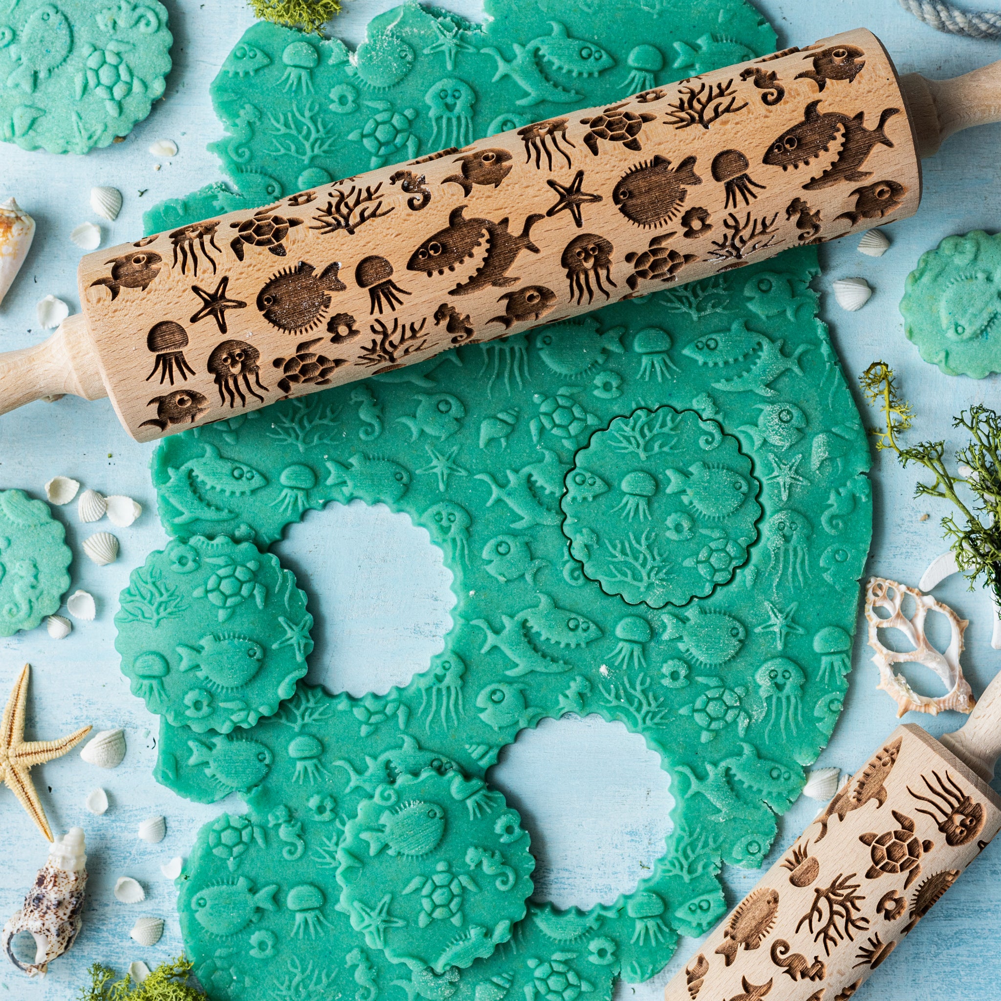 Cartoon Ocean Rolling Pin